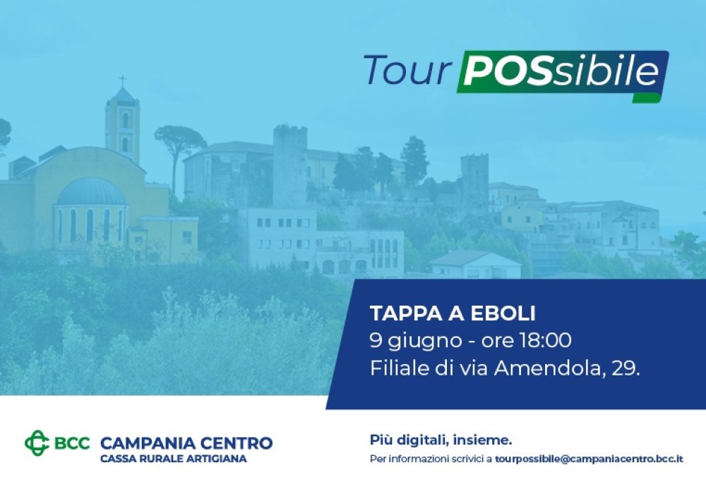 Pagamenti digitali, al via il “Tour POSsibile” di Banca Campania Centro. Prima tappa a Eboli