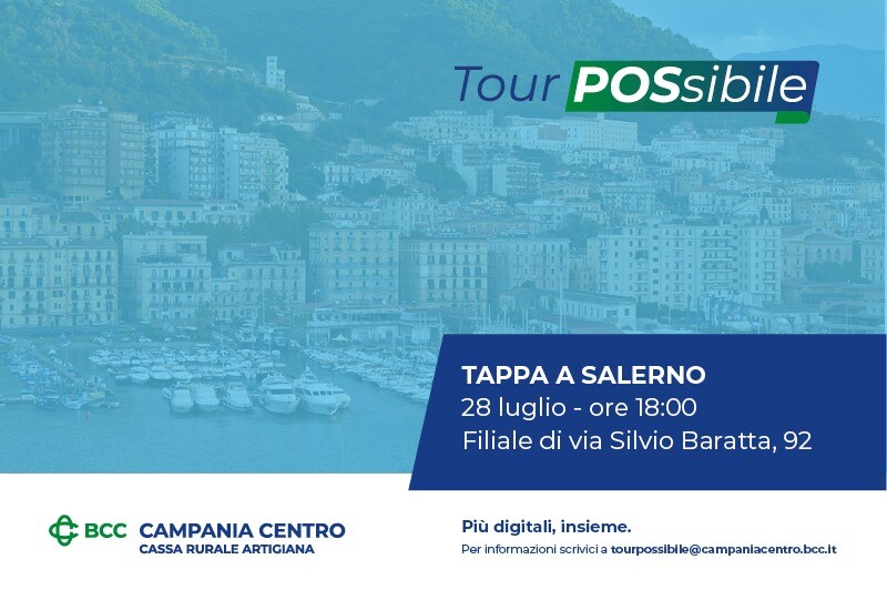 Tour POSsibile: il 28 luglio secondo appuntamento a Salerno